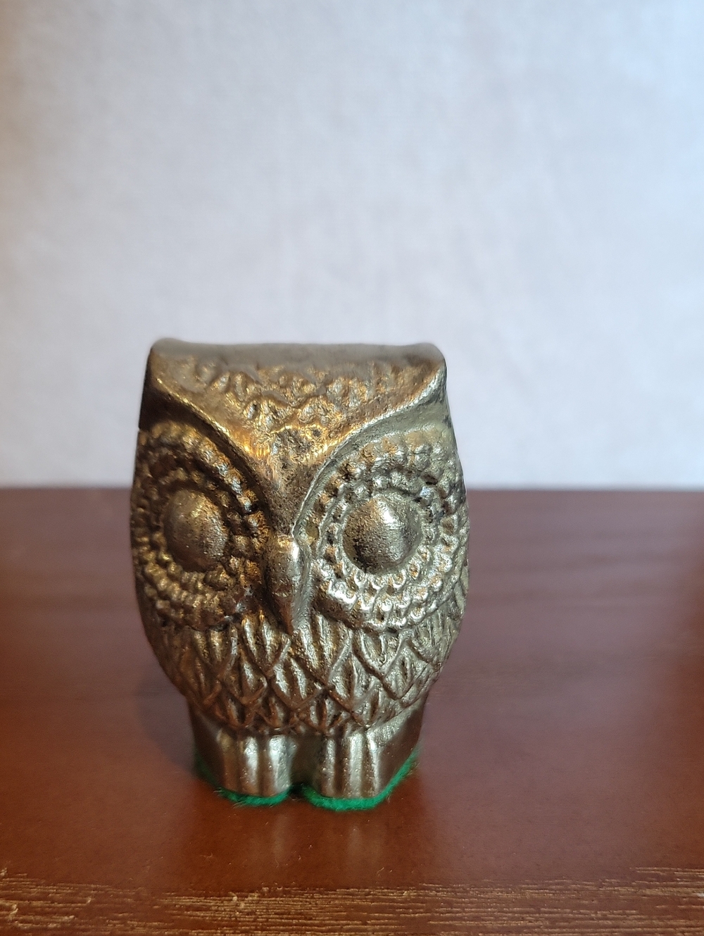 Brass Owl Figurine Home Accent